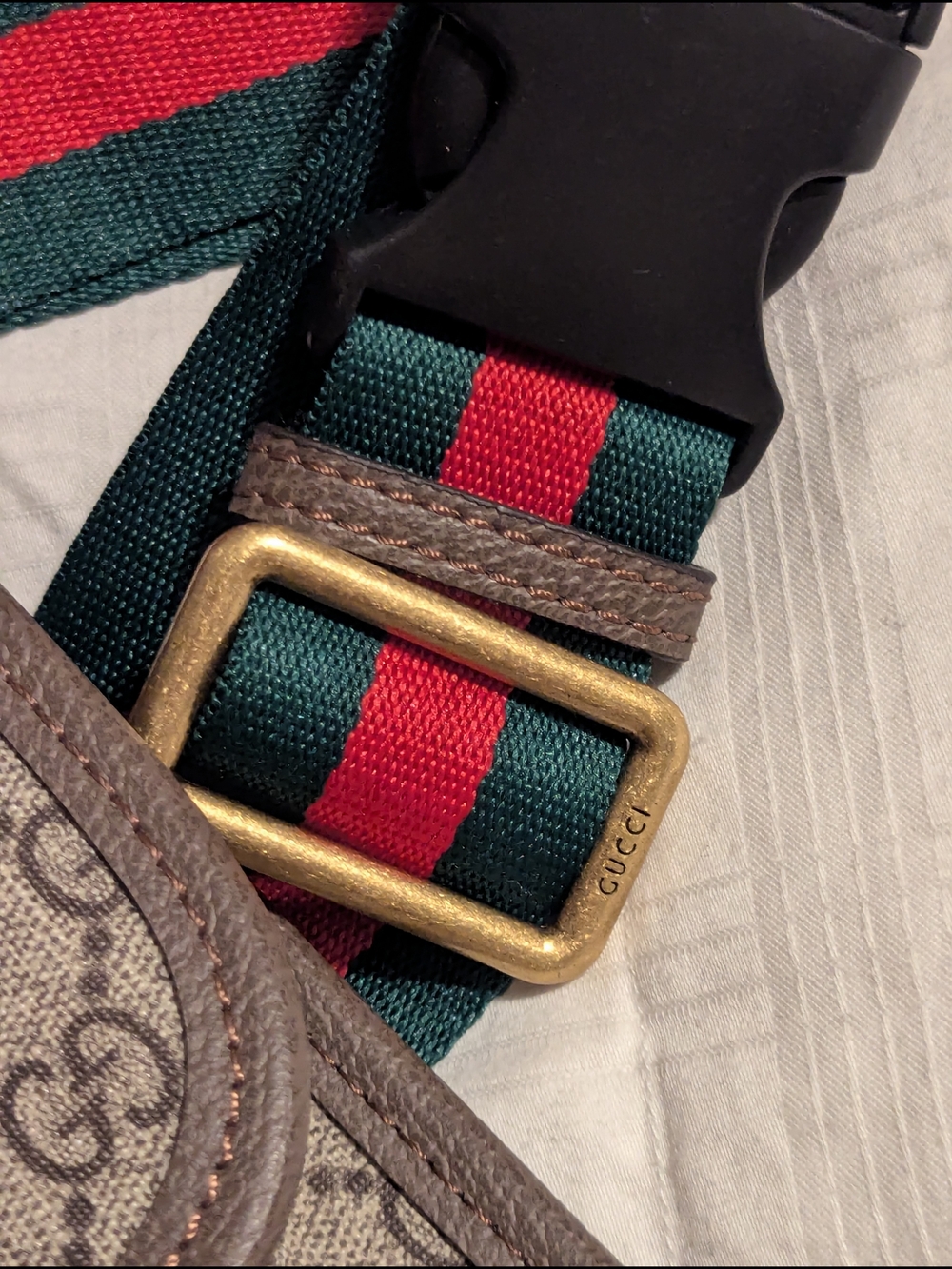GG Supreme Monogram Belt Bag with Signature Web Strap - Picture 8 of 13